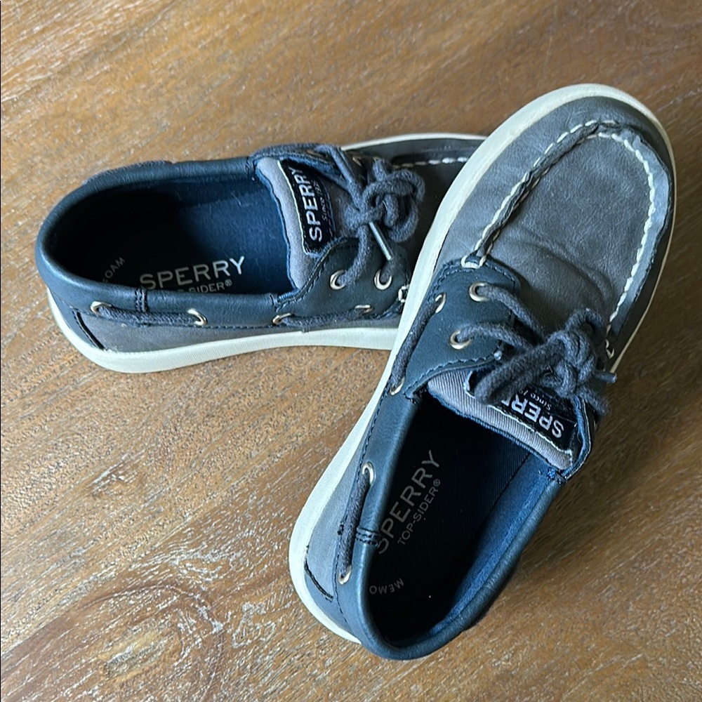 Sperry Navy Boat Shoes with Cream Soles